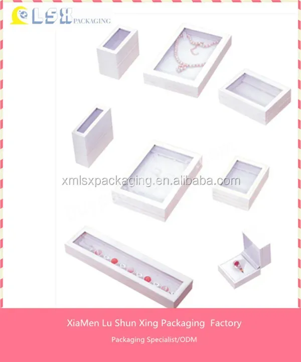 Plastic Window Exquisite Earring Bracelet Necklace Fancy Paper Jewelry Box Packaging Box - Buy Gift Paper Boxes,Present Packing Boxes,Jewelry Box.