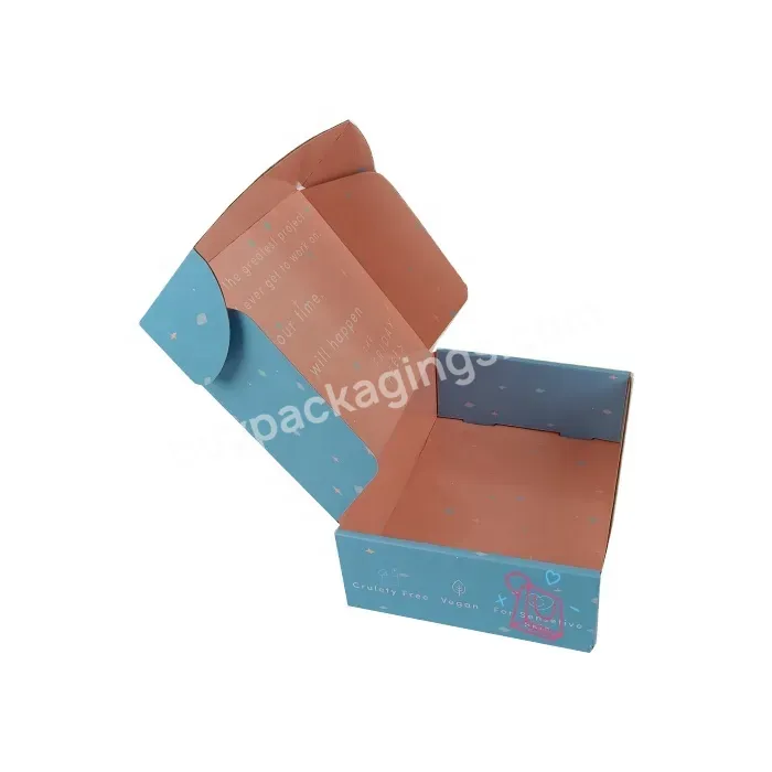 Popular Flat Folding Recyclable Corrugated Kraft Paper Cardboard Box With Custom Logo For Gift Packing