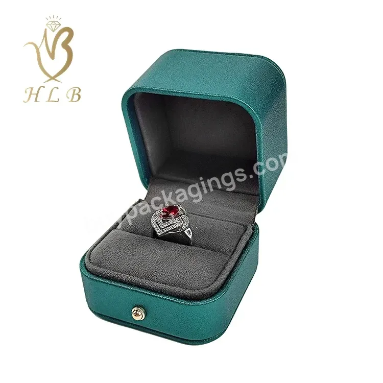 Popular Texture Pu Leather Jewelry Box Packaging Custom Leather Ring Box Jewellery Packaging Box