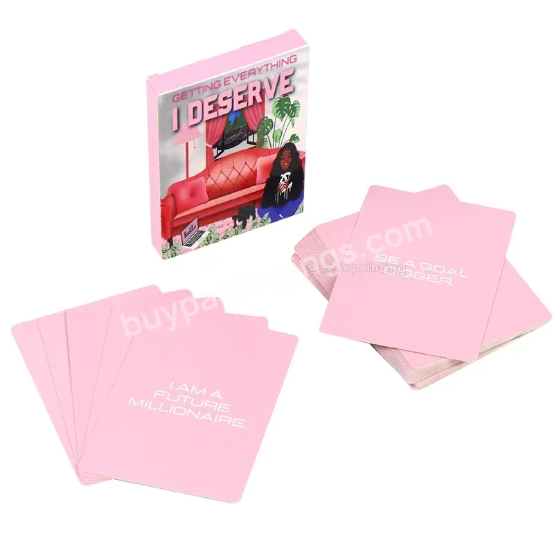 Printing Affirmation Cards Custom Motivational Card Game Inspirational Positive Oracle Decks Game - Buy Motivational Cards Custom Printing,Motivational Cards For Women,Positive Affirmation Cards.