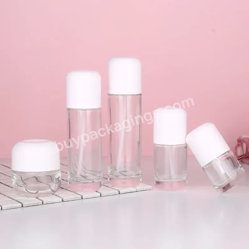 Private Label Custom Cosmetic Glass Bottle Spray Packaging Serum Lotion Pump Bottle Glass Cream Jar Container - Buy Cosmetic Glass Bottle,Cosmetic Glass Bottle Spray Packaging,Cosmetic Glass Bottle Packaging.