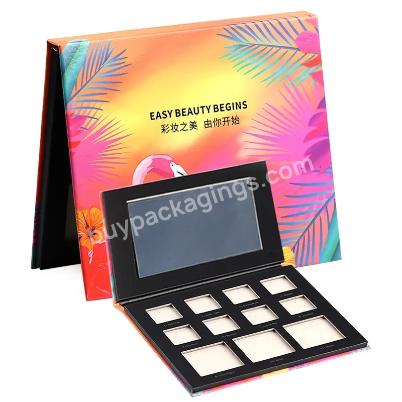 Private Label Empty Eyeshadow Palette Plastic Palette 12 Holes Empty Palette Eye Shadow Paper Eyeshadow Box Common Life Makeup