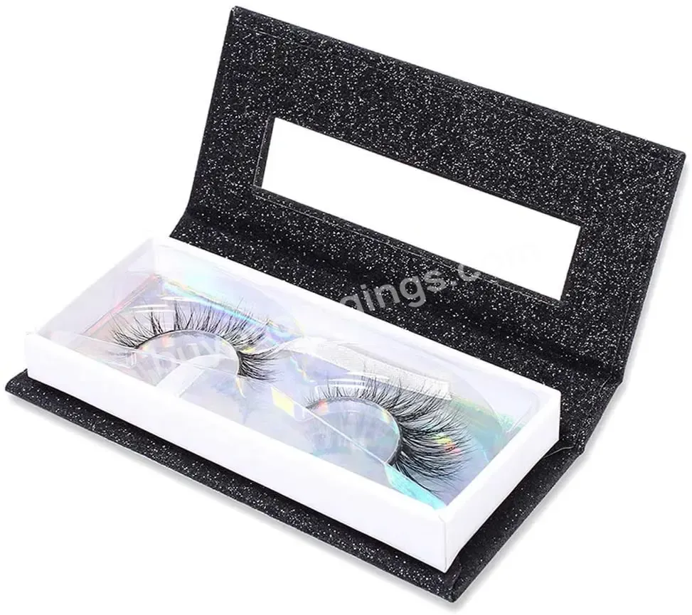 Private Logo Black Lash Boxes Eyelash Packaging Boxes Customer Eyelash Cases