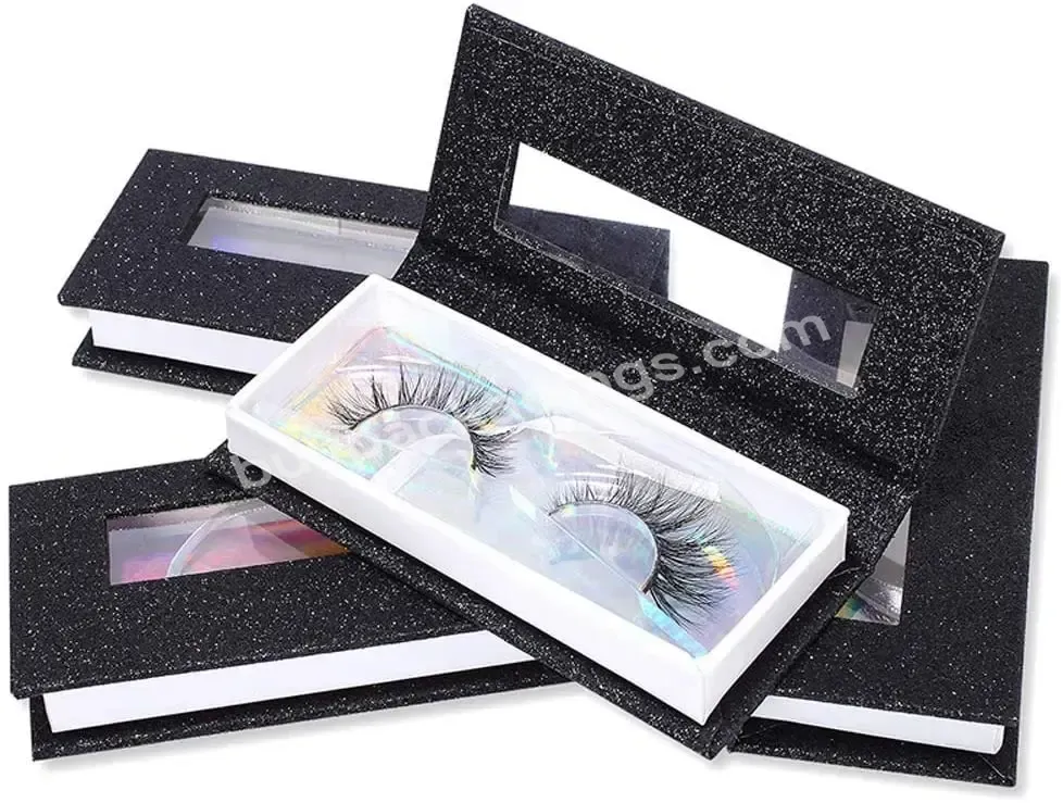 Private Logo Black Lash Boxes Eyelash Packaging Boxes Customer Eyelash Cases