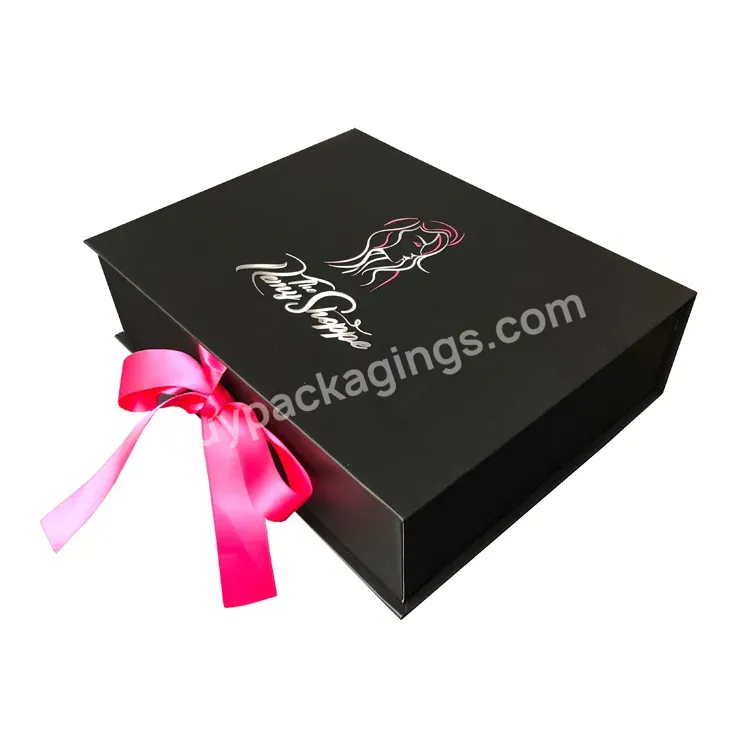 Professional Factory Custom With Ribbon Closure Luxury Packaging Paper Gift Box