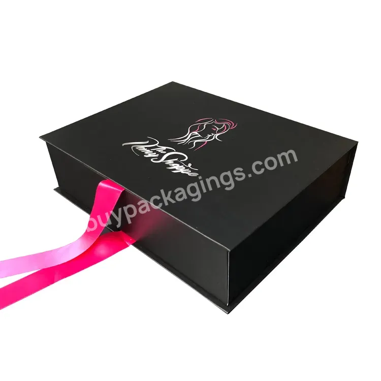 Professional Factory Custom With Ribbon Closure Luxury Packaging Paper Gift Box