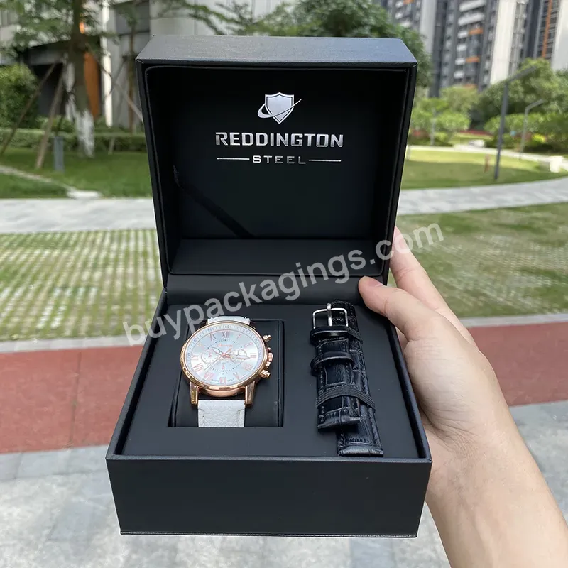 Pu Leather Watch Strap Packaging Gift Logo Custom Luxury Watch Box