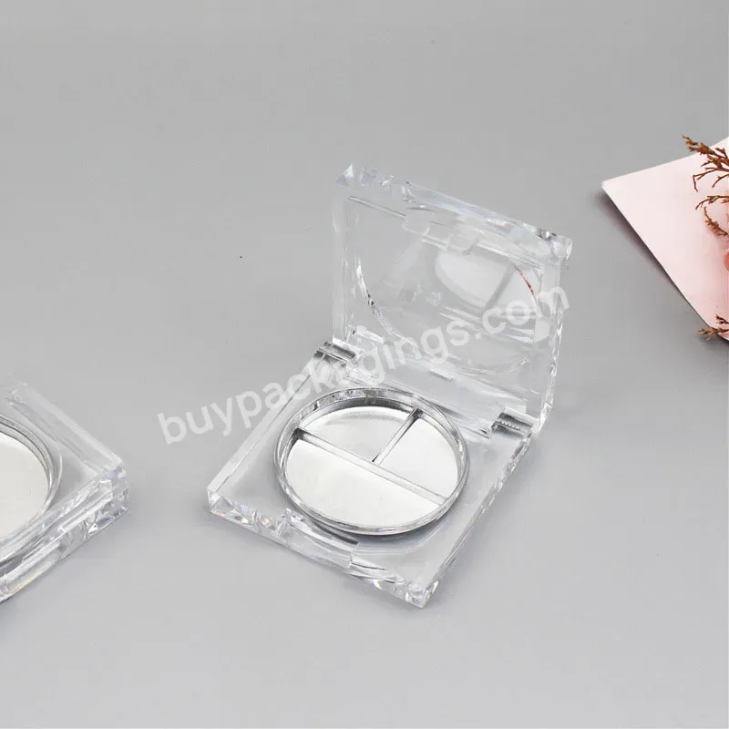 Ready To Ship In Stock Empty Transparent Powder Compact Multi-color Eyeshadow Case Lipstick Container Blush Box 7ml Capacity