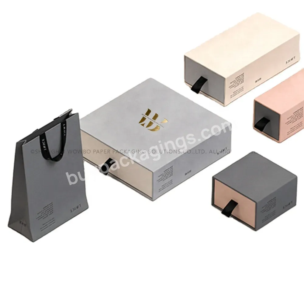 Rectangle Full Printing Drawer Gift Box With Ribbon Handle For Jewelry Sunglass Packaging For Girlfriend With Logo Printed