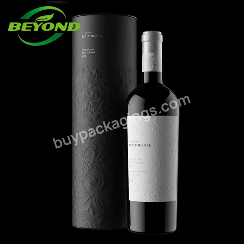 Recyclable High Quality Luxury Customized Printing Eva Inside Black Cardboard Round Paper Tube Packaging For Wine - Buy For Tea Wine Cardboard Paper Tube,Cardboard Paper Tube Wine Bottle,Wine Bottle Paper Tube.