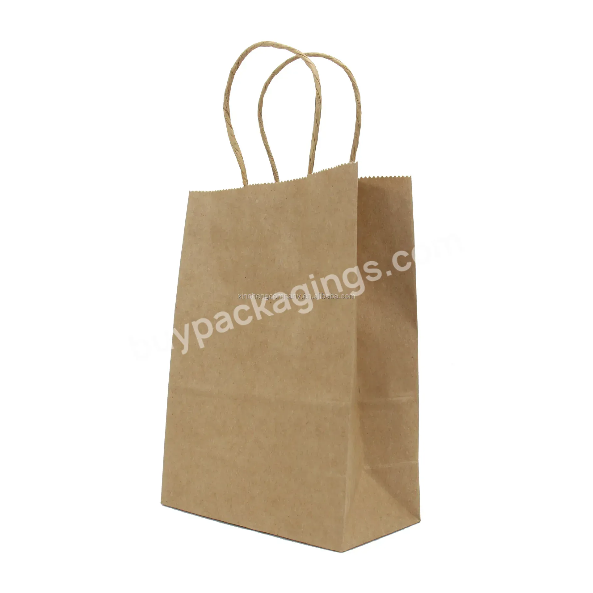 Recyclable Kraft Paper Bag Shopping Bag Gift Bag With Handles
