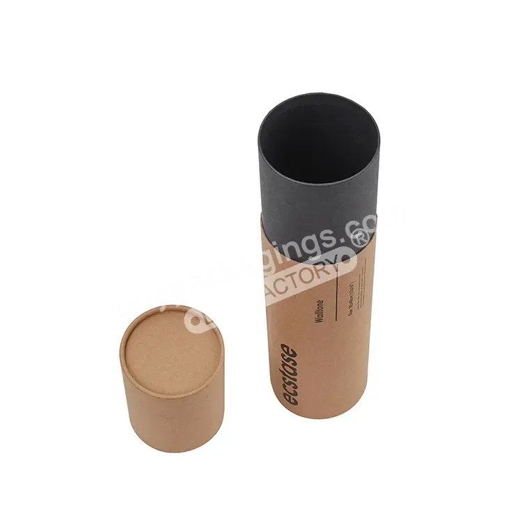Recyclable Kraft Paper Cylinder Cardboard Custom Printing Round Tube Packaging Yoga Mat Box Packing