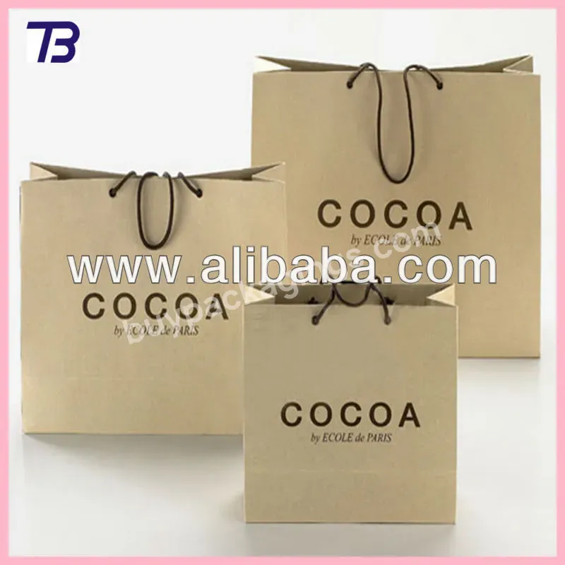 Recycle Brown Kraft Paper Bags For Clothes Or Shoes Packaging