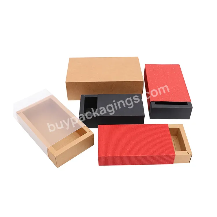 Recycled Small Shipping Boxes Custom Logo Printing Packaging Boxes For Mobile Phone Shell Slide Open Box