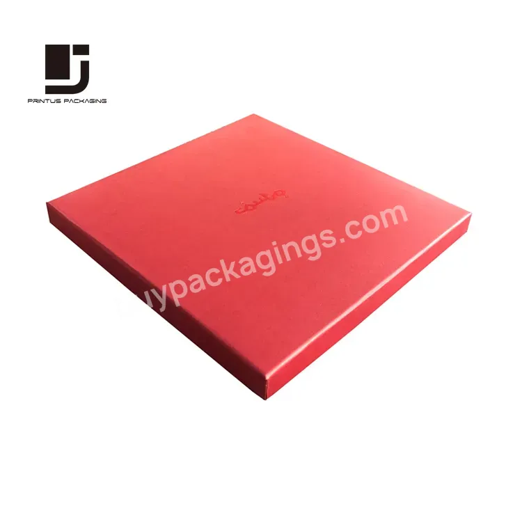 Red Two Pieces Gift Box Packaging For Kerchief
