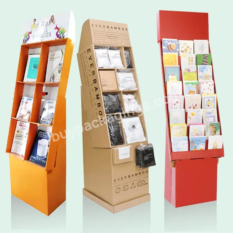 Retail Book Store Floor Cardboard Book Magazine Pocket Display Stands Racks For Comic Book - Buy Cardboard Display,Floor Cardboard Pocket Display Stands,Book Magazine Pocket Display.