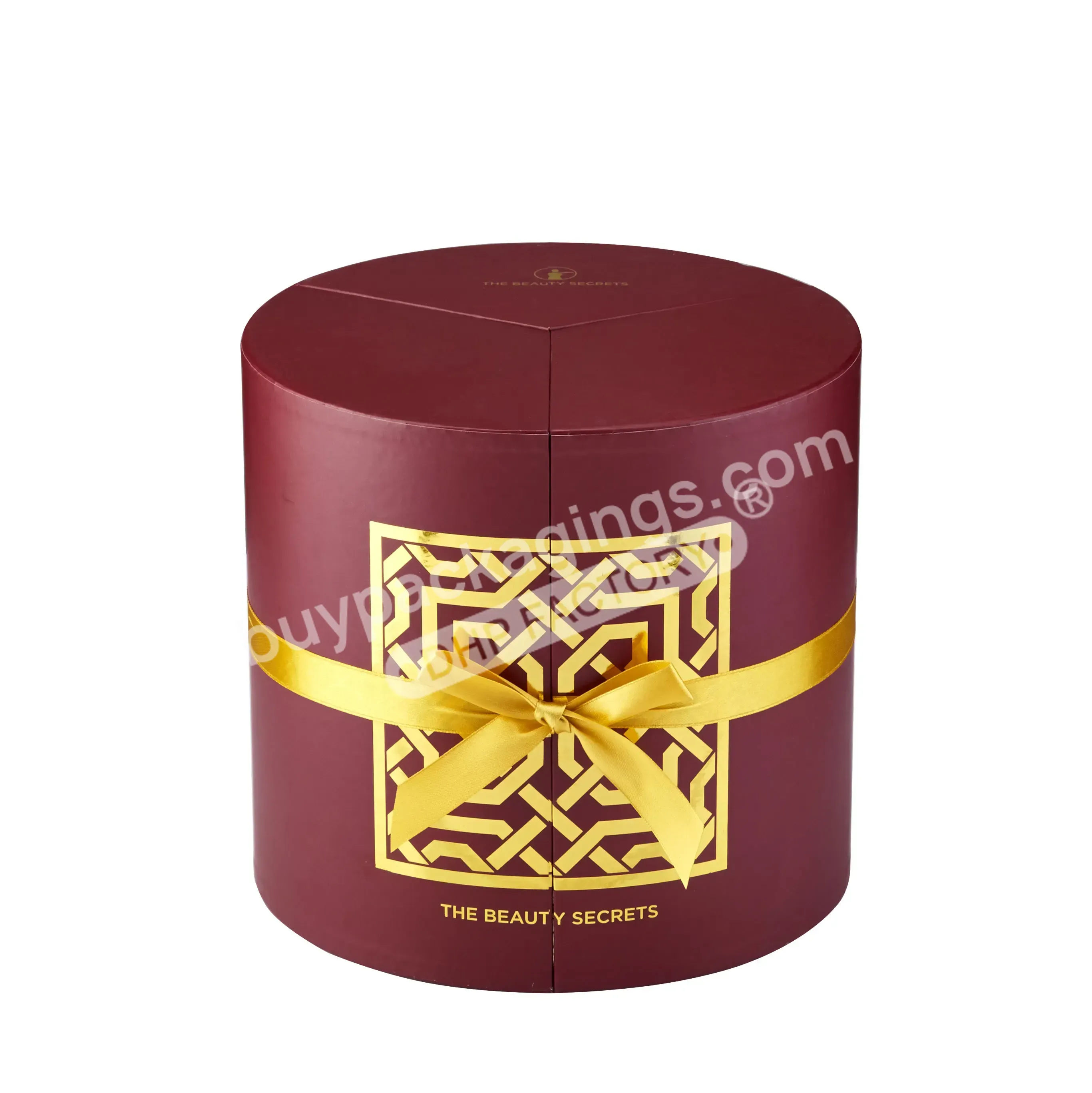 Ribbon Magnetic Door Open Custom Luxury Rigid Cylinder Cardboard Skin Care Set Packaging Ramadan Gift Box - Buy Ramadan Gift Box,Skin Care Set Packaging Box,Cardboard Gift Packaging Box.