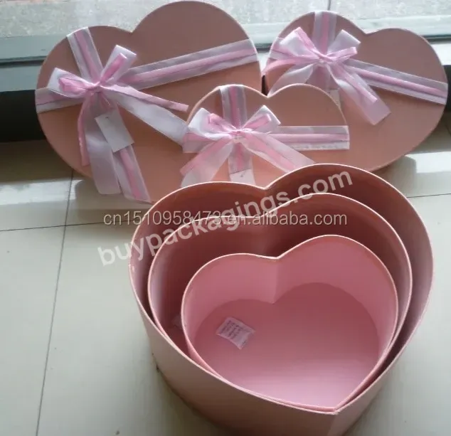 Ribbon Tie Heart Shape Gift Wrapping Paper Cake Box