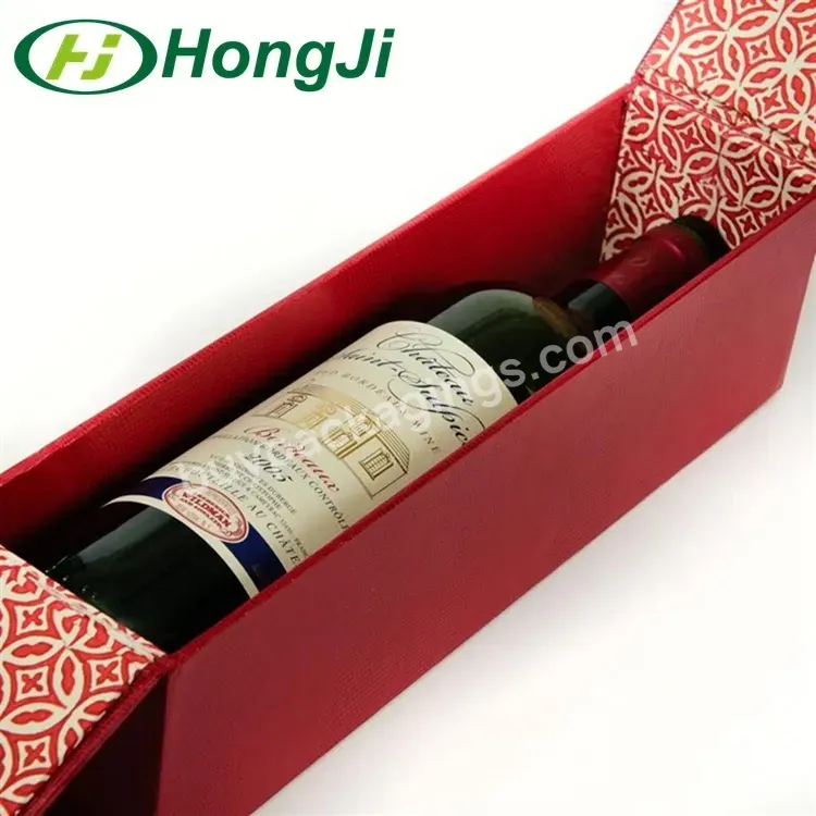 Ridig Cardboard Wine Bottle Gift Box Liquor Packaging Paper Box
