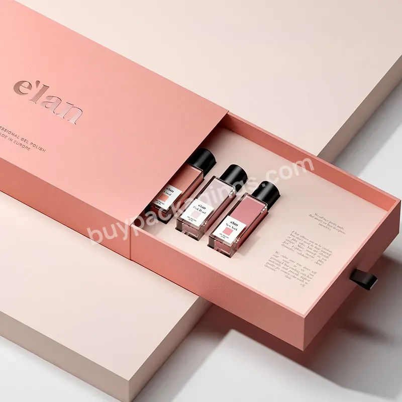 Rose Gold Luxury Carton Cosmetic Giftbox Skincare Packaging Set