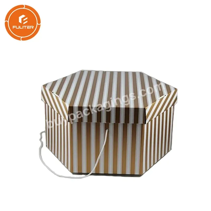 Sample Available Paperboard Custom Logo Cheap Affordable Paper Hexagon Hat Box Western Stackable Huge Stockpile Hat Box