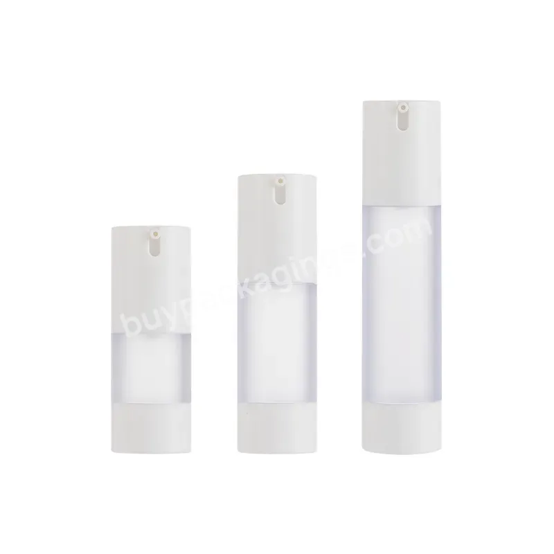 Serum Pump Bottles Lotion Plastic Matt Bottle Safe And No Pollution Empty 15ml 30ml 50ml Airless Pump Foundation Bottle