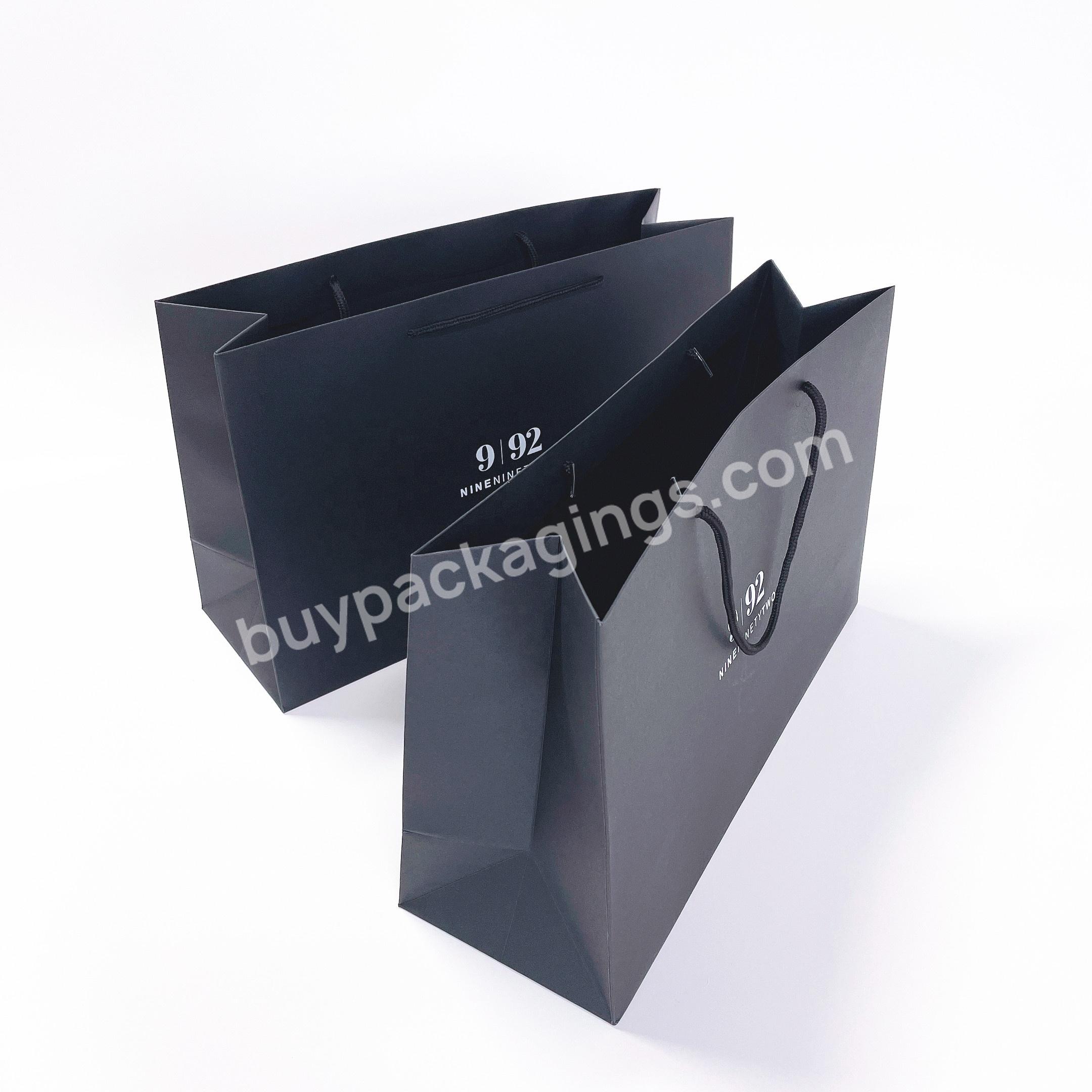 Shopping Paper Bag Factory Custom Drawstring White Luxury Logo Printed Clothing Packaging Casual Shoes Art Paper Gift Bag