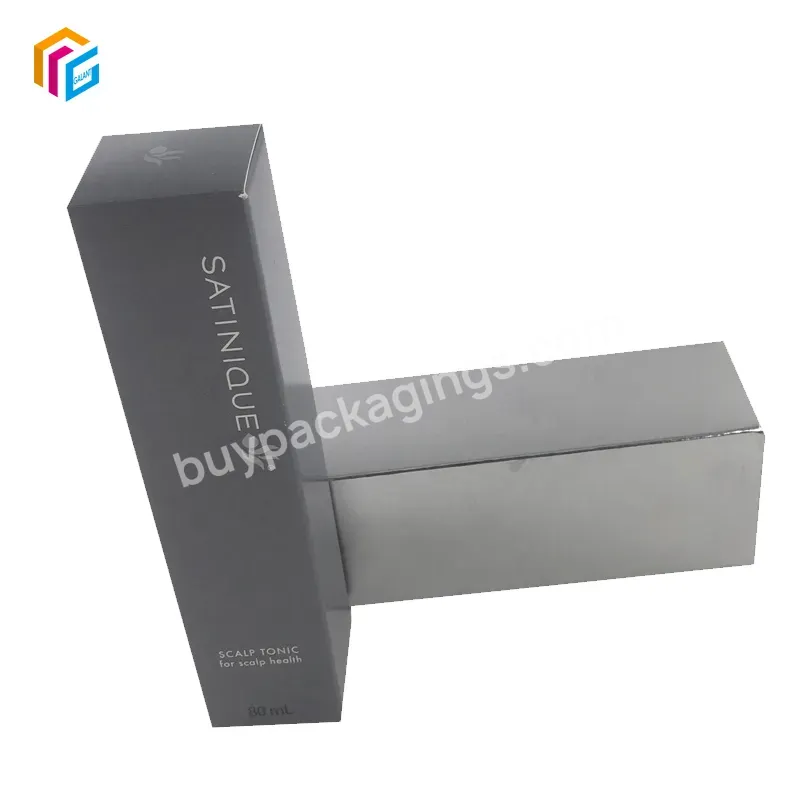 Silver Foil Logo White Cardboard Skincare Cosmetics Package Lipsticks Nail Polish Paper Box Packaging