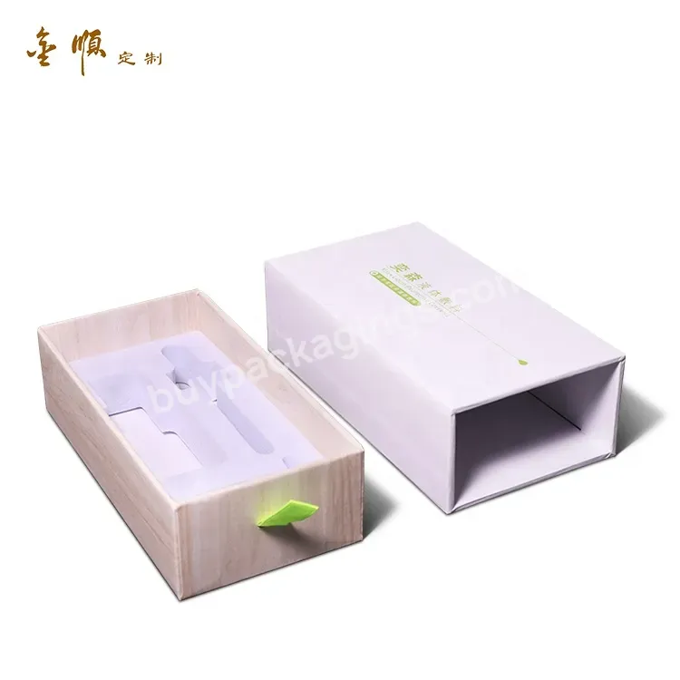 Slide Out Open With Ribbon Puller Boxes Custom Logo Printing Small Sliding Style Cardboard Paper Drawer Gift Boxes Packaging