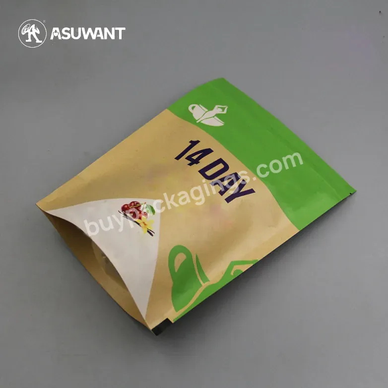 Small 3 Side Seal Aluminum Foil Lined Fresh Drip Coffee Sachets Envelope Kraft Paper Bag