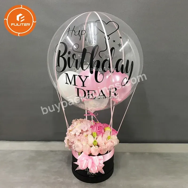 Small Balloon Flower Box For Valentine's Day Custom Flower Box Luxury