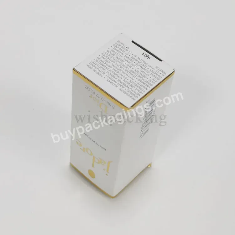 Small Perfume Packaging Box Golden Hot Stamping Logo Custom Style Eau Ed Parfum Paper Box