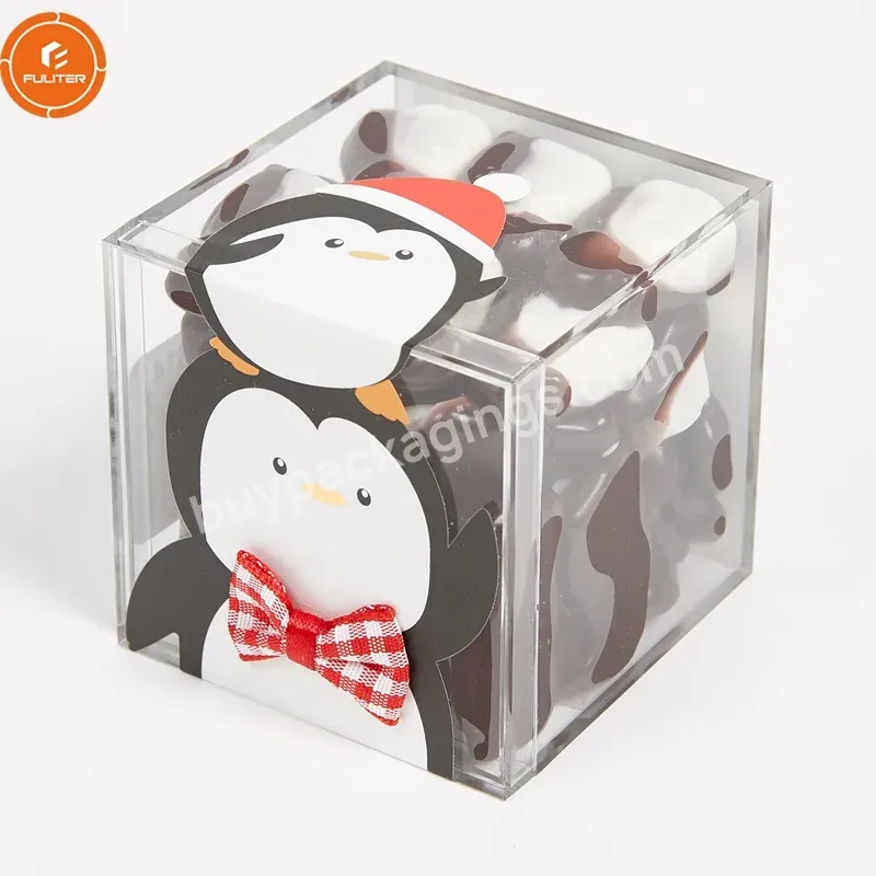 Small Square Transparent Custom Package Chocolate Candy Clear Acrylic Box With Lid