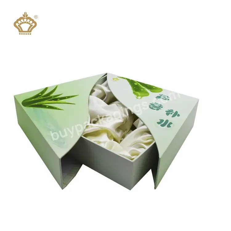 Specially Designed Diagonal Opening Luxury Cosmetics Skin Care Paper Packaging Boxes Face Cream Boxes With Silk Fabric Tray