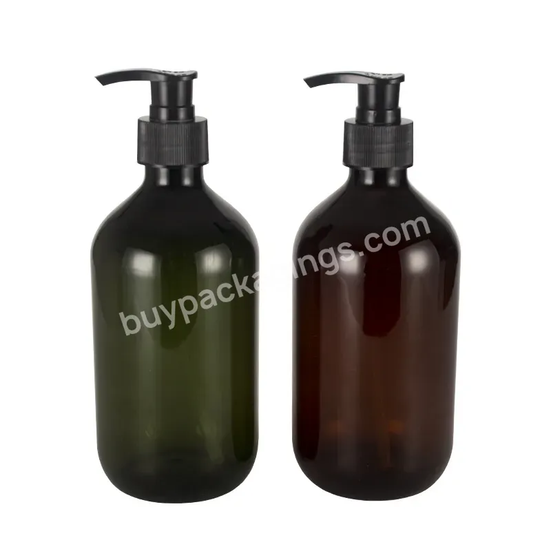 Spot Shampoo Bath Gel Plastic Bottle Long Neck Round Shoulder With Screw Pump 100-500ml Lotion