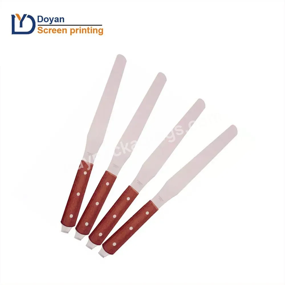 Stainless Steel Ink Spatula For Screen Printing Industry - Buy Metal Stainless Steel Ink Spatulas And Plastic Ink Knife,Ink Spatula With Wooden Handle For T Shirt Screen Printing,Factory Price Screen Printing Ink Metal Spatula.