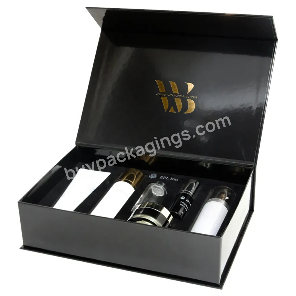 Top Ranking High Quality Matte Black Magnetic Gift Box With Closure For Tooth Mug Packaging With Foam Inside