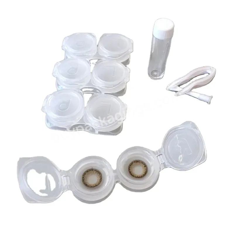 Top Selling Colorful 6 Pcs Contact Lens Case Kit Oxysept Contact Lens Round Fashion Case For Contact Lenses