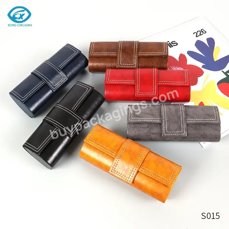 Top Selling Eyewear Cases Colorful Magnetic Sunglasses Case Pu Leather Sunglasses Set Glasses Hand-made Box