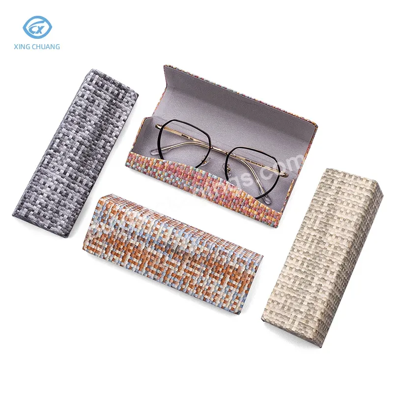 Top Selling Hard Metal Leather Optical Glasses Box Custom Logo Fashion Eyeglasses Case Box