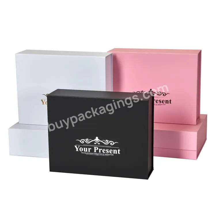 Top Selling Luxury Magnetic Folding Clothing Packaging Boxes Custom Logo Cardboard Shoe Box