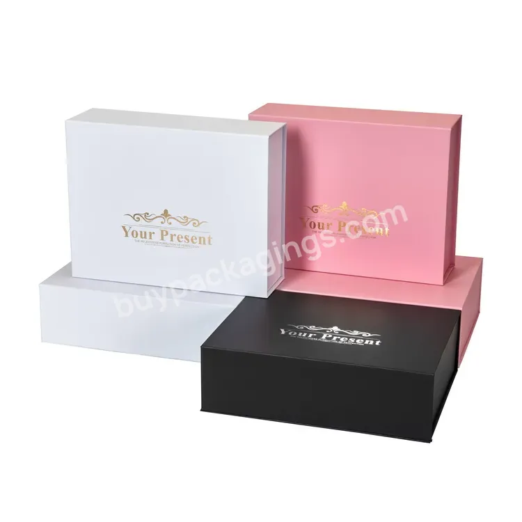 Top Selling Luxury Magnetic Folding Clothing Packaging Boxes Custom Logo Cardboard Shoe Box