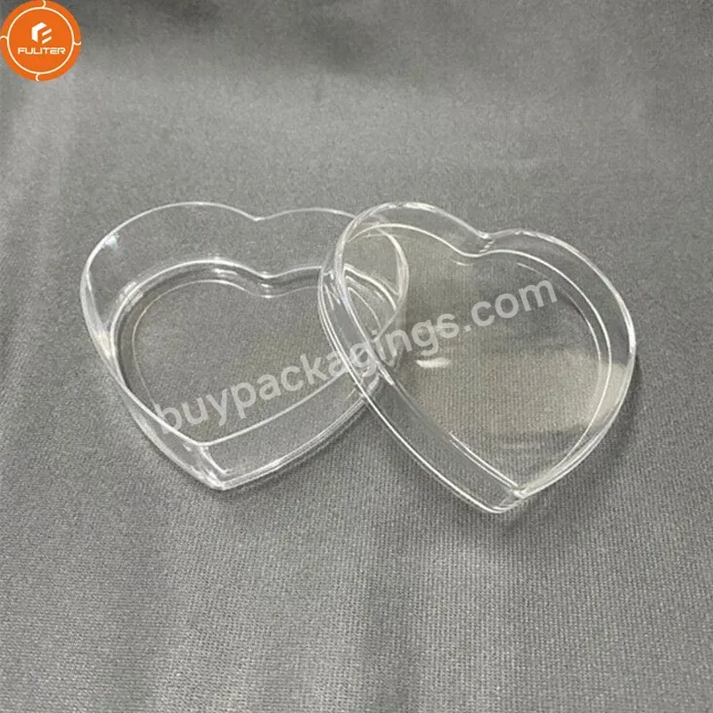 Transparent Heart Shape Packing Clear Acrylic Storage Box