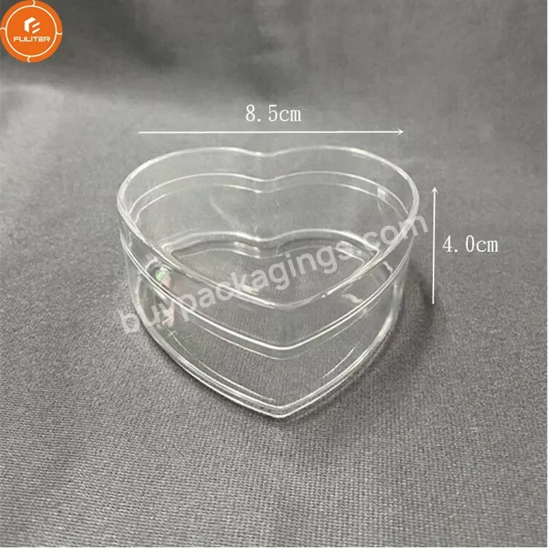 Transparent Heart Shape Packing Clear Acrylic Storage Box