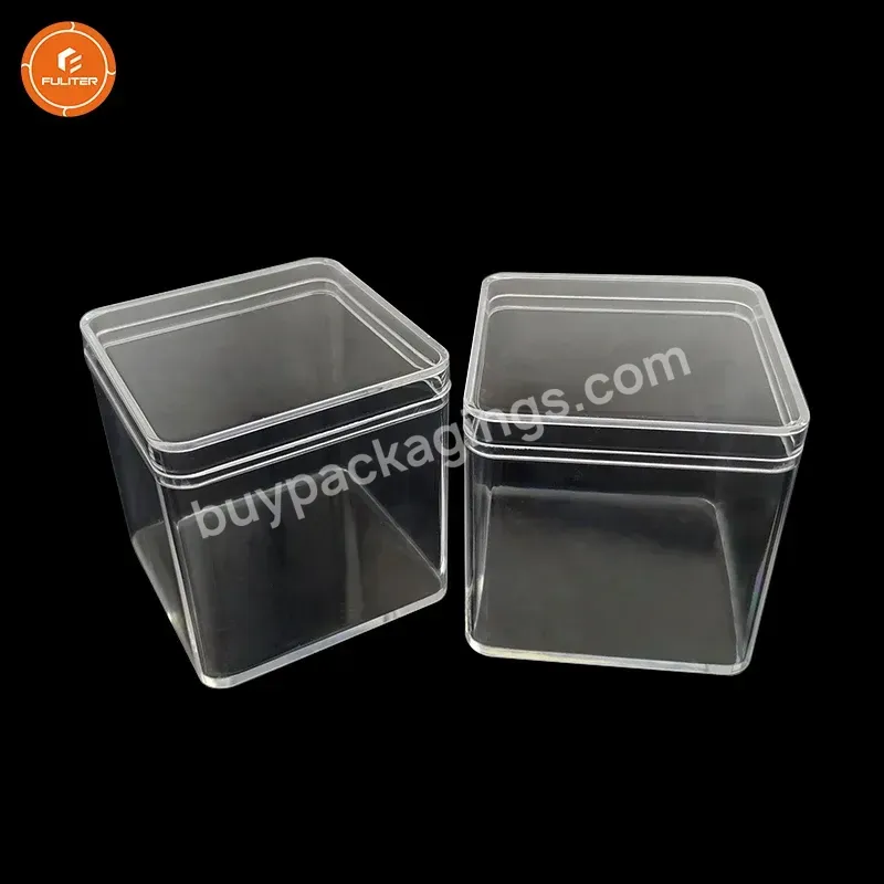 Transparent Luxury Custom Small Square Clear Candy Acrylic Dessert Food Box Wholesale For Candy Sweet