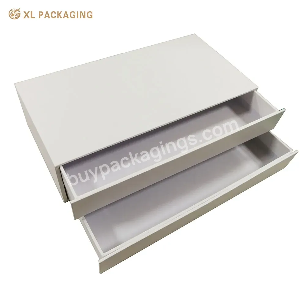Two-layer Drawer Box Chocolate Skin Care Cosmetic Two-layer Drawer Gift Packaging Box For Logo - Buy Drawer Box,Two-layer Drawer Box,Gift Drawer Box.