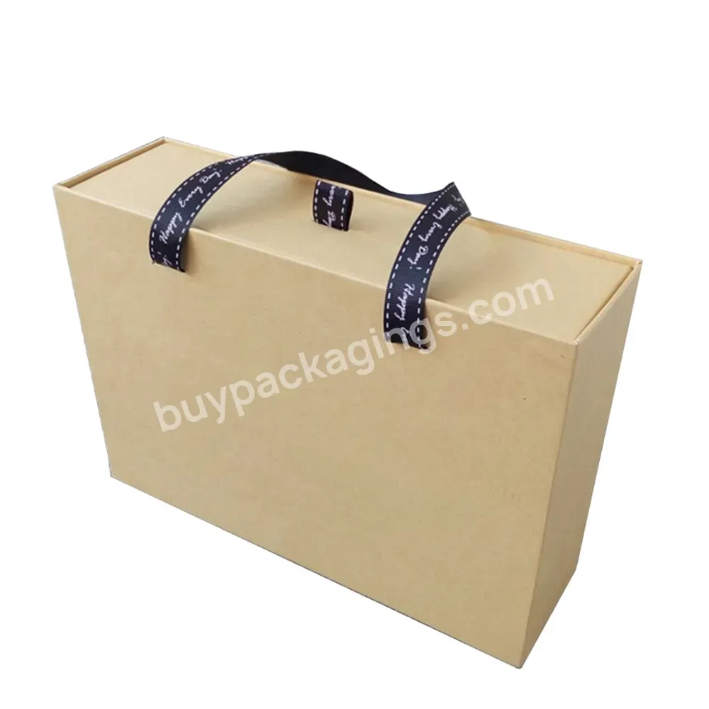 Underwear Packaging Box Retail Garment Packaging Box Sliding,Handle Paper Gift Drawer Box