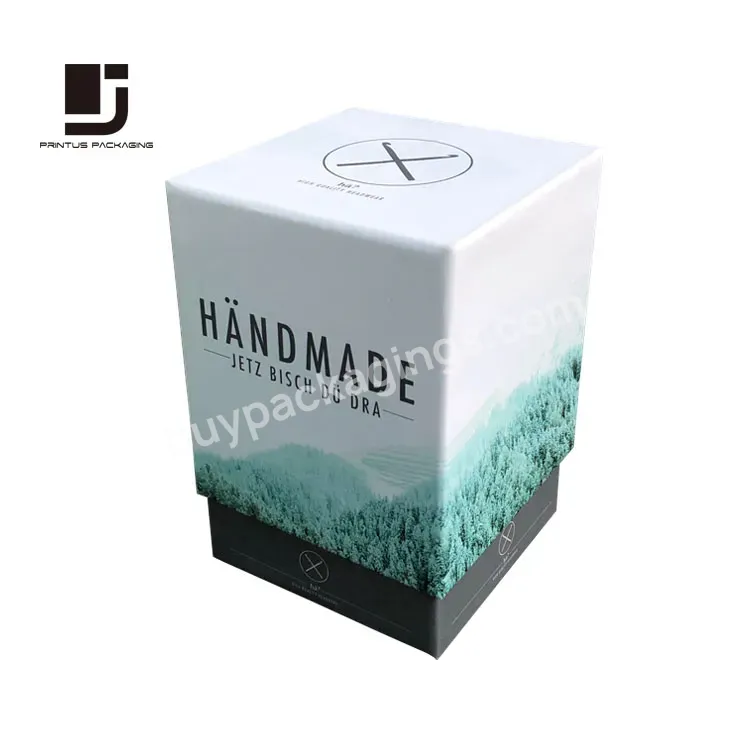 Unique Custom Logo Printed Luxury Rigid Candle Paper Box