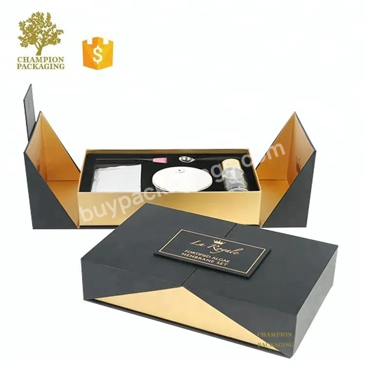 Unique Design Premium Custom Black Matt Lamination Perfume Samples Black Box Packaging Boxes