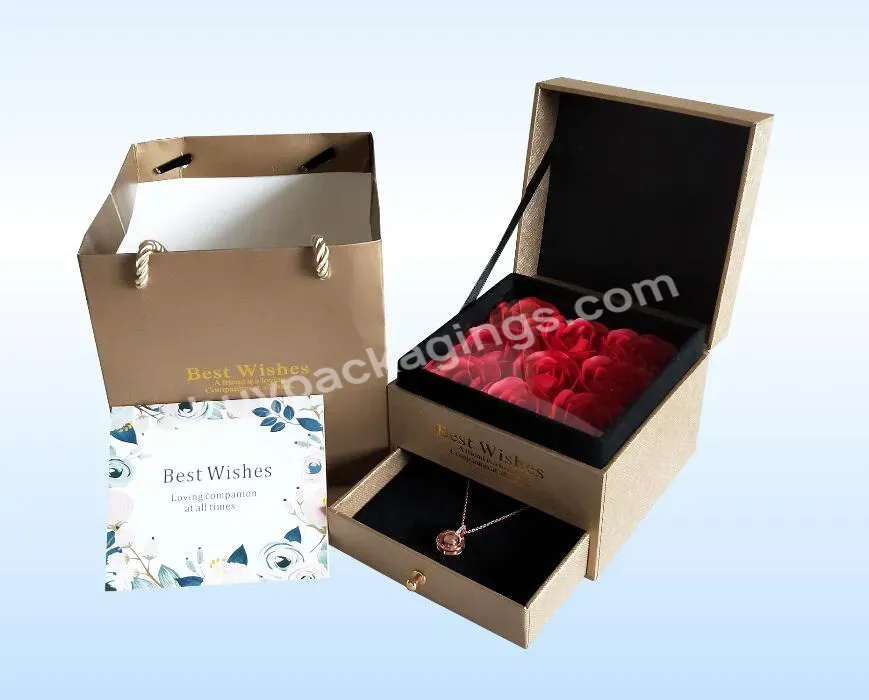 Valentine Floral Rose Flower Gift Box Valentines Day Boxes